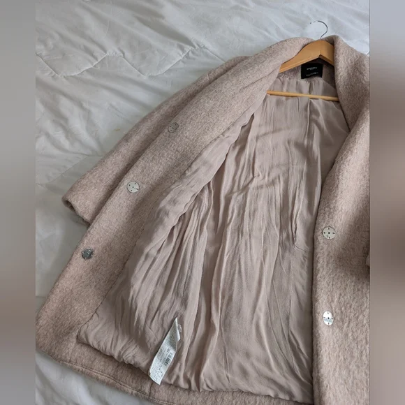 Mango | Teddy Sherpa Style Cocoon Coat - Picture 3 of 11